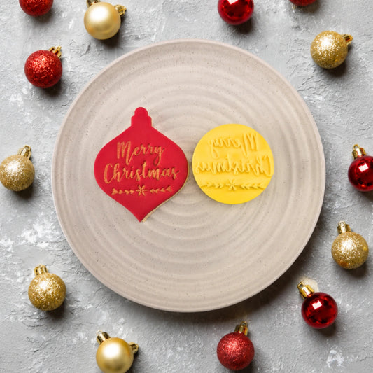 Merry Christmas Embosser - Custom Cookie Cutters