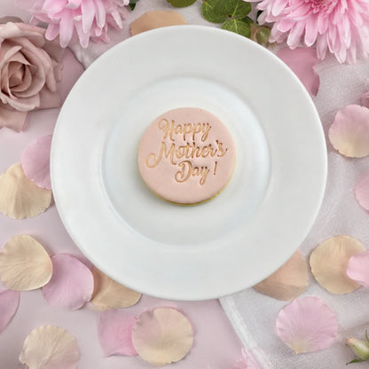 Happy Mothers Day V4 Embosser 60mm - Custom Cookie Cutters