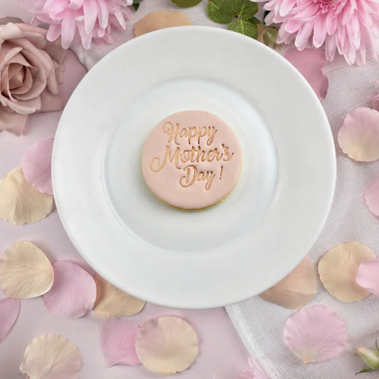 Happy Mothers Day V4 Embosser 60mm - Custom Cookie Cutters