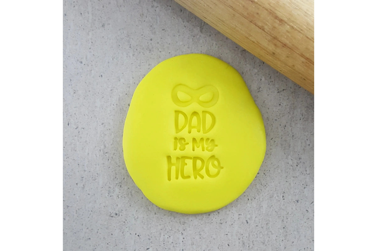 Dad is My Hero Embosser - Custom Cookie Cutters