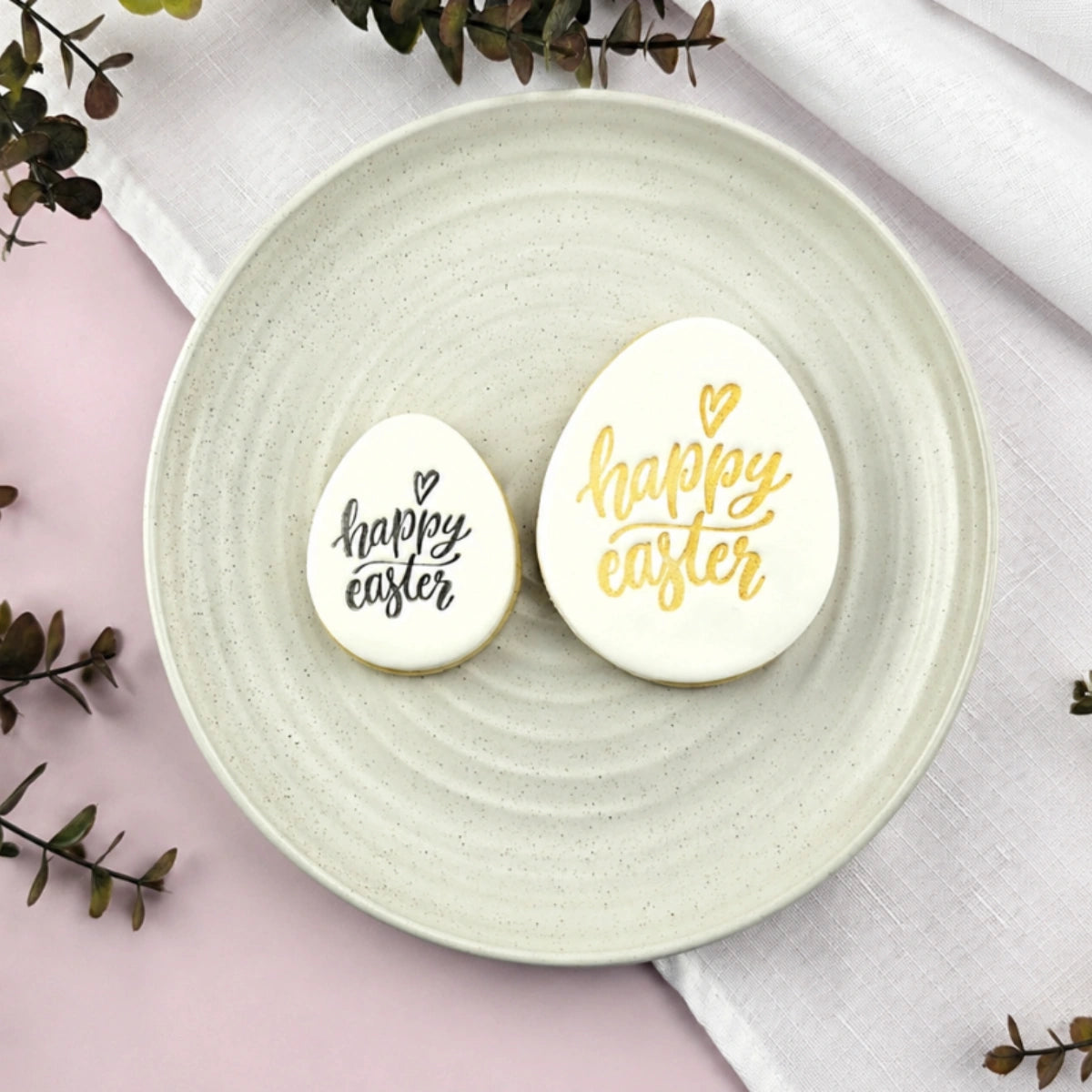 Happy Easter Embosser 60mm - Custom Cookie Cutters