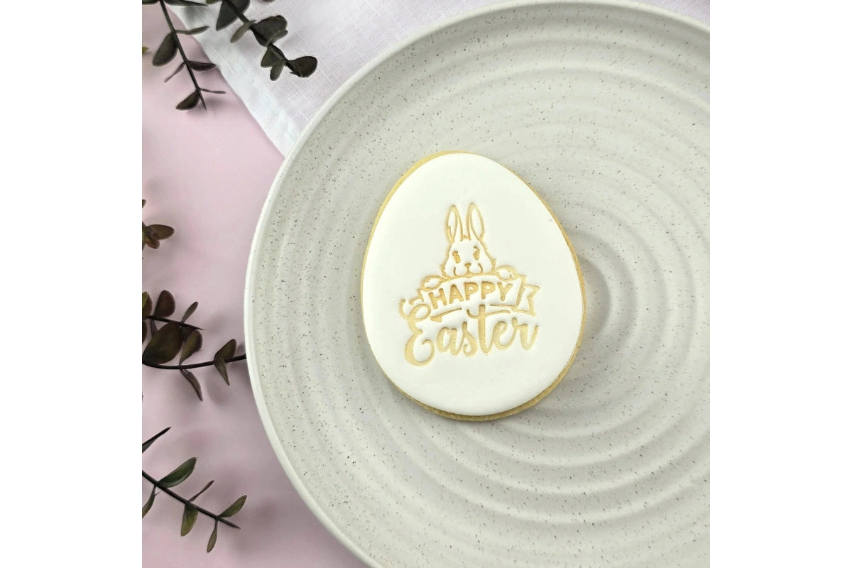 Happy Easter V2 Embosser - Custom Cookie Cutters