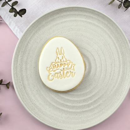 Happy Easter V2 Embosser - Custom Cookie Cutters