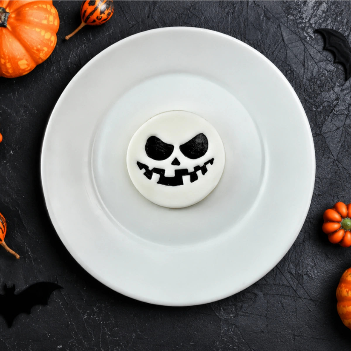 Pumpkin Face Embosser 40mm - Custom Cookie Cutters