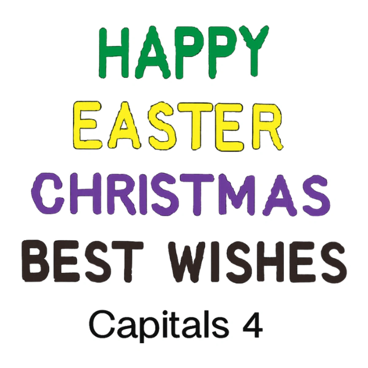 Embossers 4 Word Set - Christmas Happy Easter Best Wishes - FMM