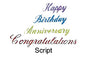 Happy Birthday Anniversary Congratulations - FMM