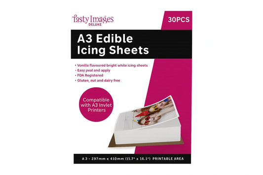 A3 Icing Sheets with Color Box - Tasty Images
