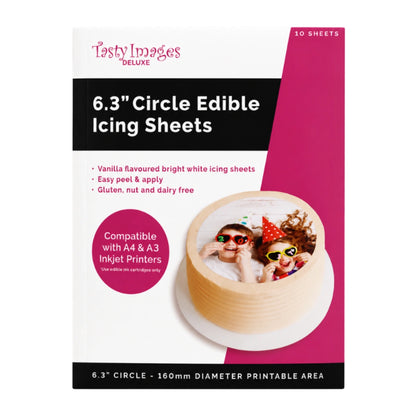 Deluxe 6 Inch Circle Icing Sheets - Tasty Images