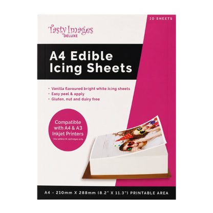 A4 Clear Edible Sheets - Tasty Images