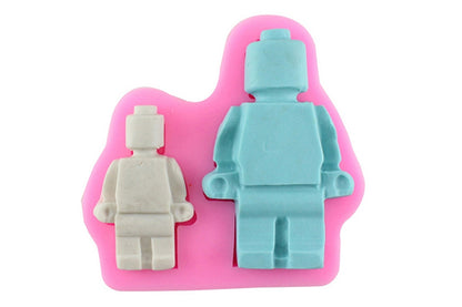Two Lego Men Silicone Mould - Iconic Cake Art