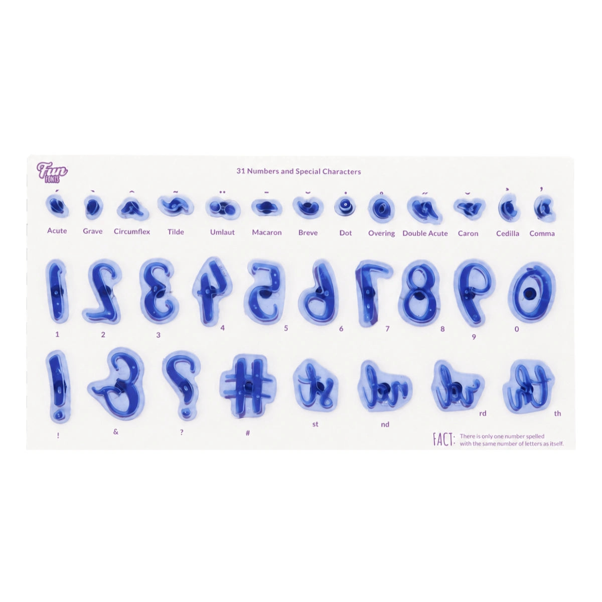Fun Fonts - Numbers and Specials of Collection 1 - PME
