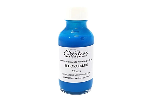 Blue Fluoro Liquid Colour 25ml - Creative Cake Decorating