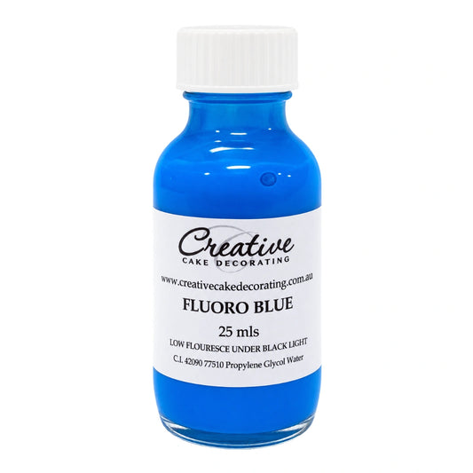 Blue Fluoro Liquid Colour 25ml - Creative Cake Decorating