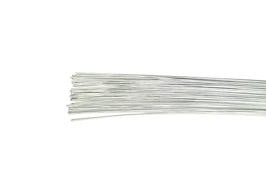 20 Gauge 50pk Metallic Flower Wires Iconic Cake Art - Silver
