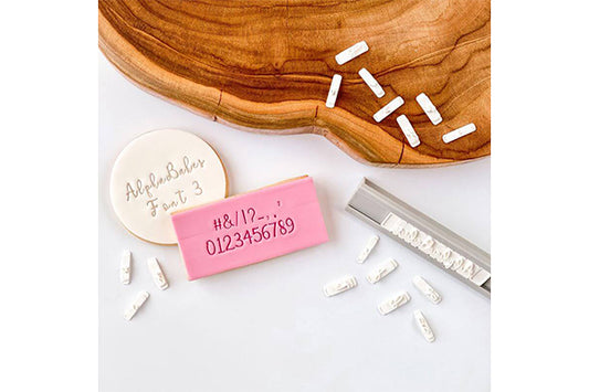 Alphabakes Medium Numbers and Symbols Font 3 Stamp Tiles (Bar Not Included) - Lissie Lou