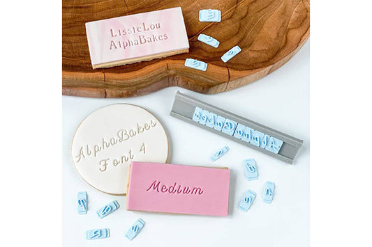 Alphabakes Medium Lowercase Font 4 Stamp Tiles (Bar Not Included) - Lissie Lou