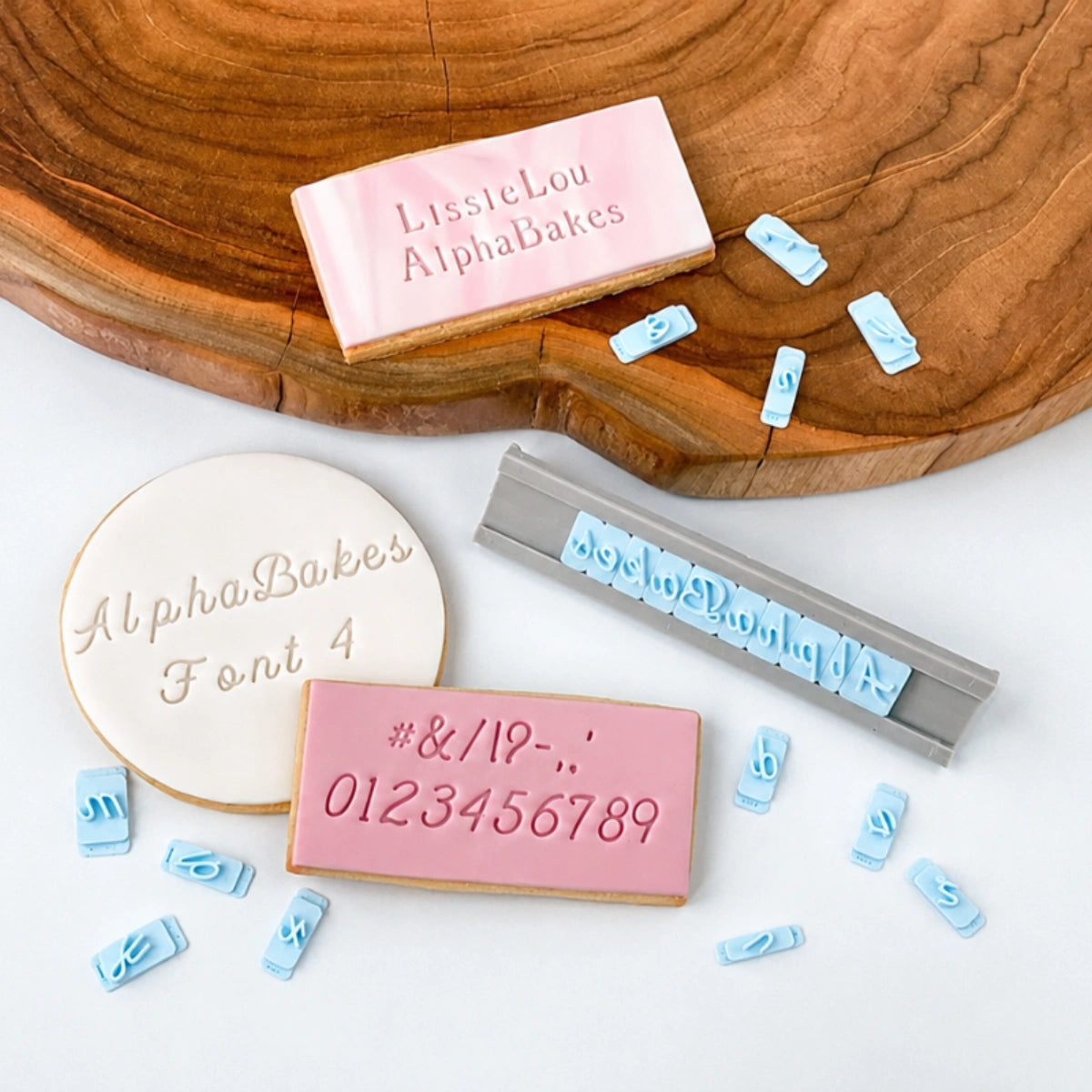 Alphabakes Medium Numbers and Symbols Font 4 Stamp Tiles (Bar Not Included) - Lissie Lou
