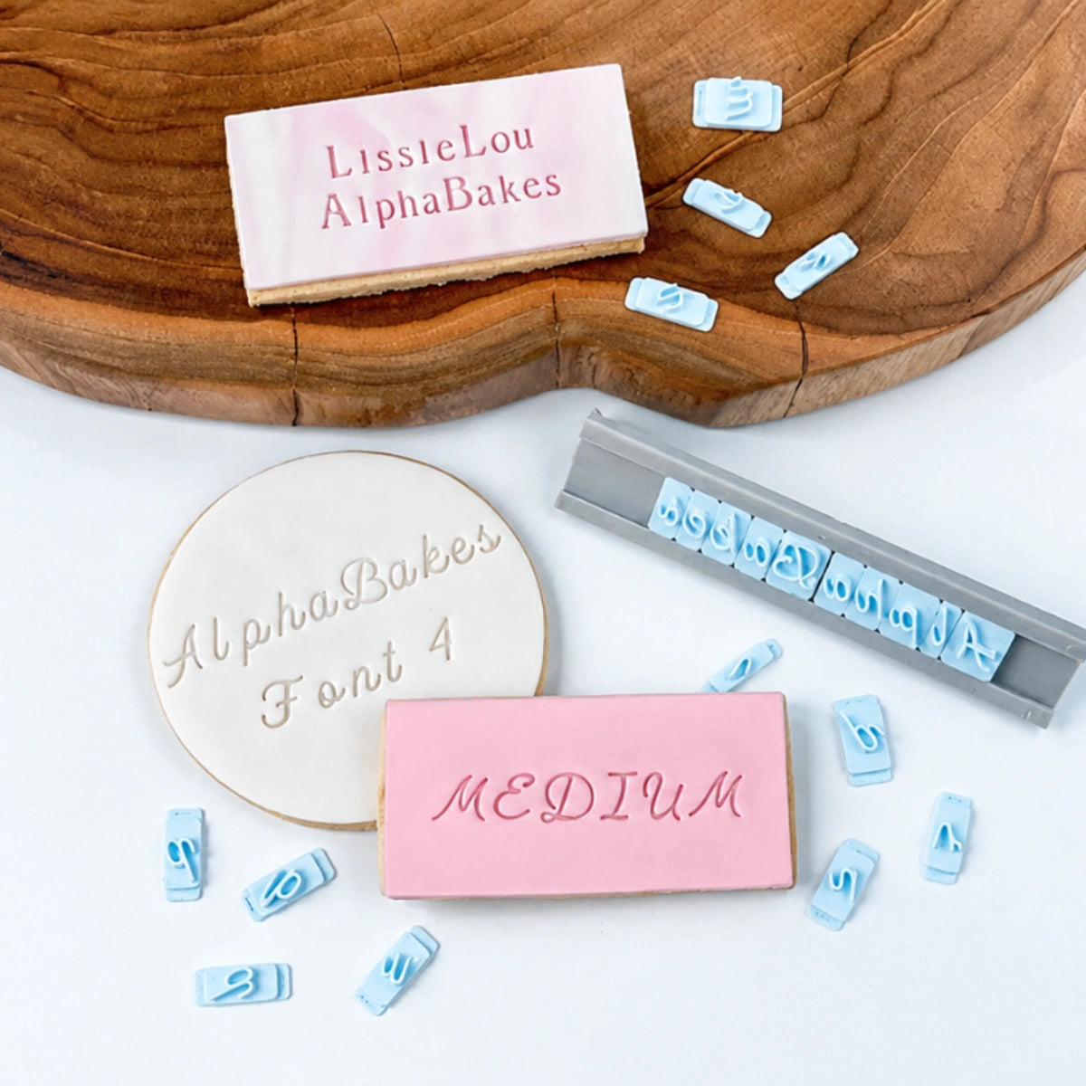 Alphabakes Medium Uppercase Font 4 Stamp Tiles (Bar Not Included) - Lissie Lou