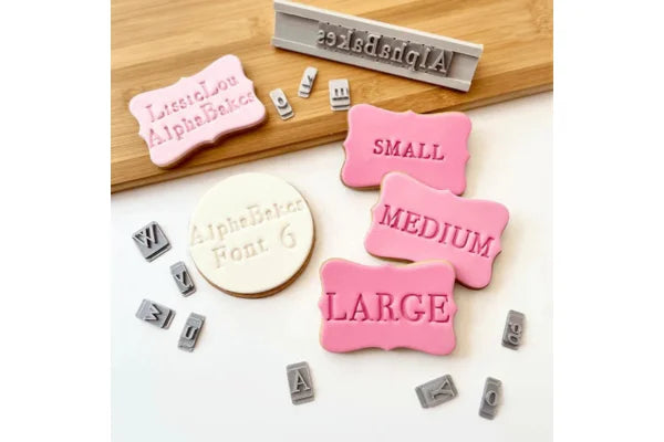 Alphabakes Medium Uppercase Font 6 Stamp Tiles (Bar Not Included) - Lissie Lou