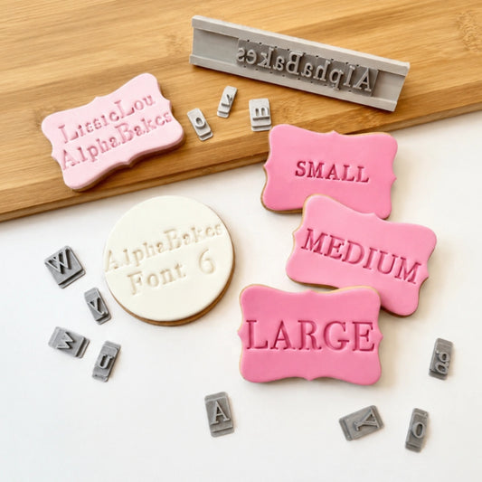 Alphabakes Medium Uppercase Font 6 Stamp Tiles (Bar Not Included) - Lissie Lou