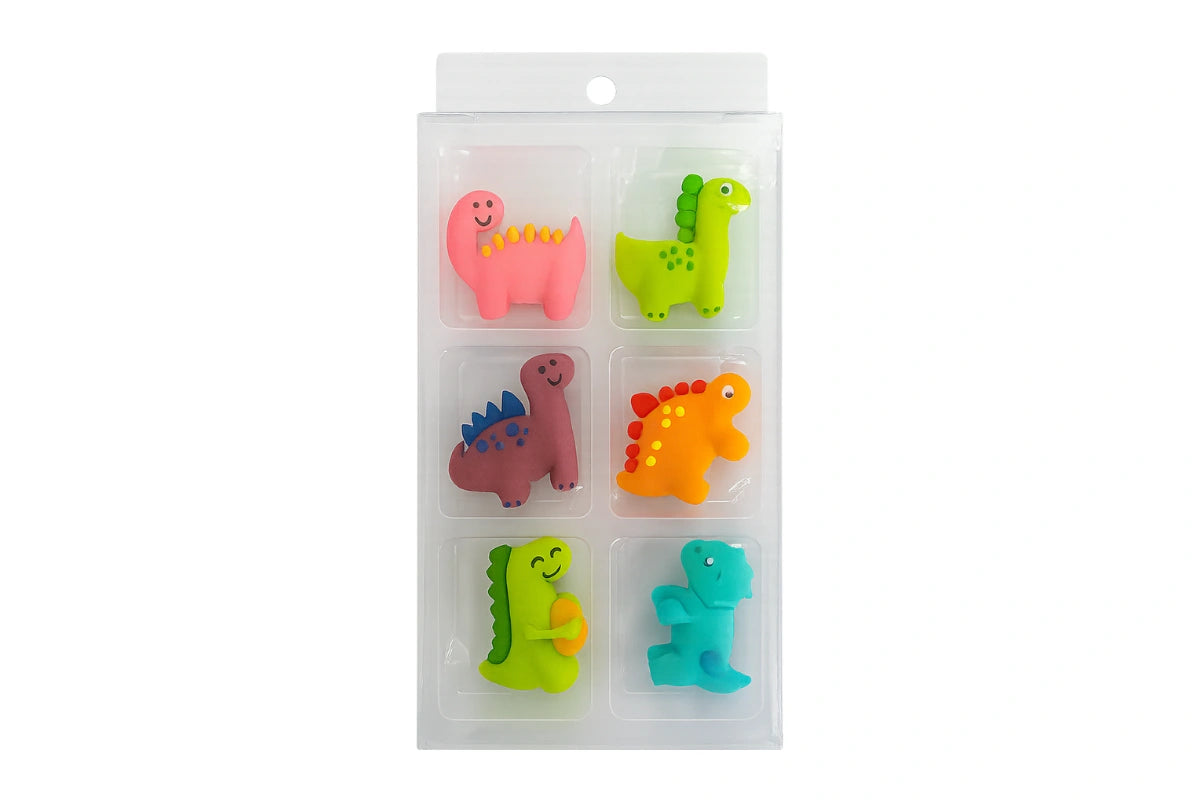 Dinosaurs Sugar Decorations (6 Pack) - BSC