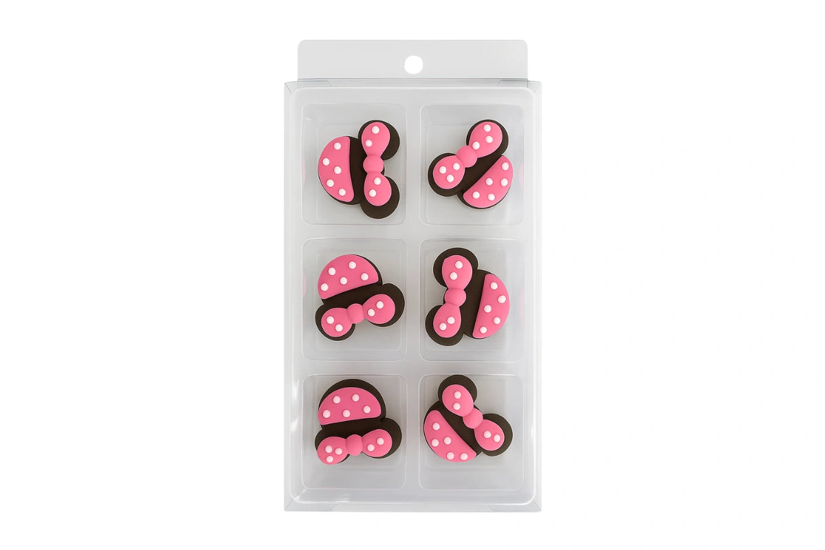 Minnie Mouse Head Sugar Decorations (6 Pack) - BSC