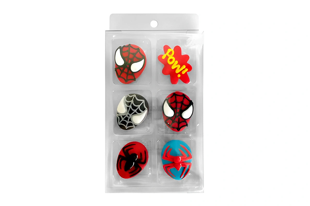 Spiderman Sugar Decorations (6 Pack) - BSC