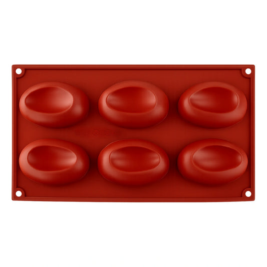 Concave Egg 6 Cavity Silicone Chocolate Mould - Iconic Cake Art