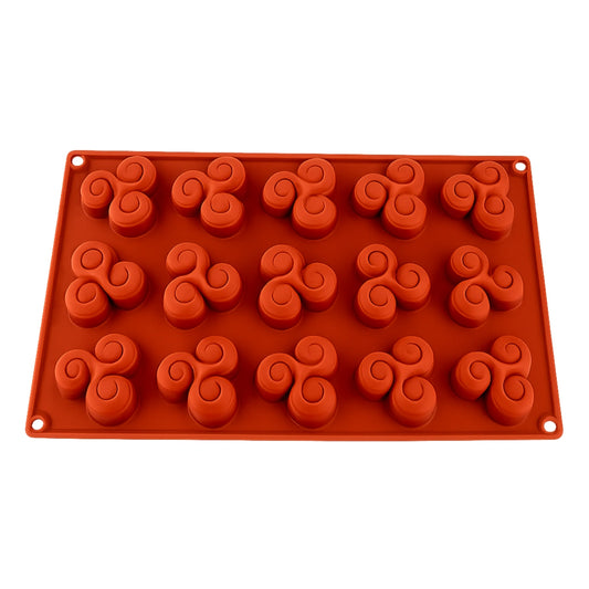 Swirls 15 Cavit Silicone Chocolate Mould - Iconic Cake Art