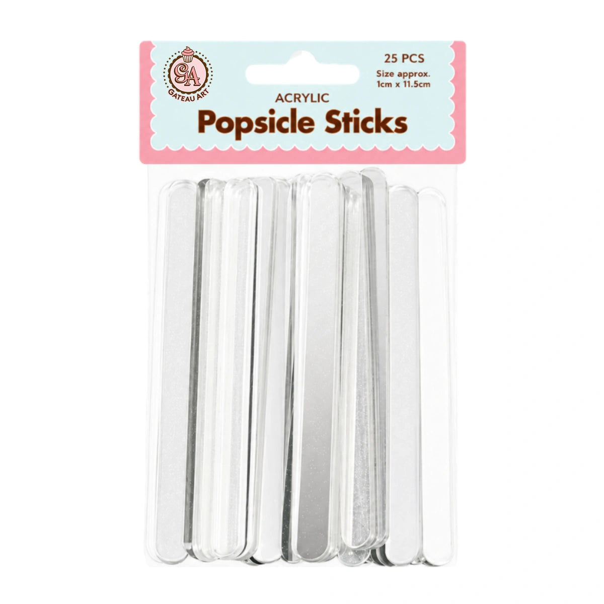 Silver Clear Mirror - Cakesicle Sticks - Iconic Cake Art