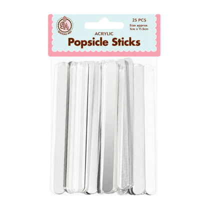 Silver Clear Mirror - Cakesicle Sticks - Iconic Cake Art