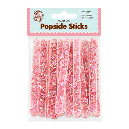 Pink Flakes - Cakesicle Sticks - Iconic Cake Art