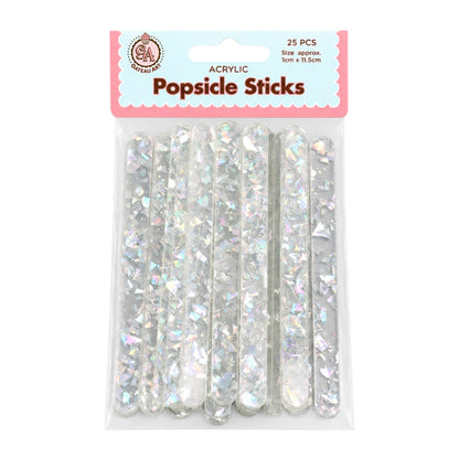 Silver Flakes - Cakesicle Sticks - Iconic Cake Art