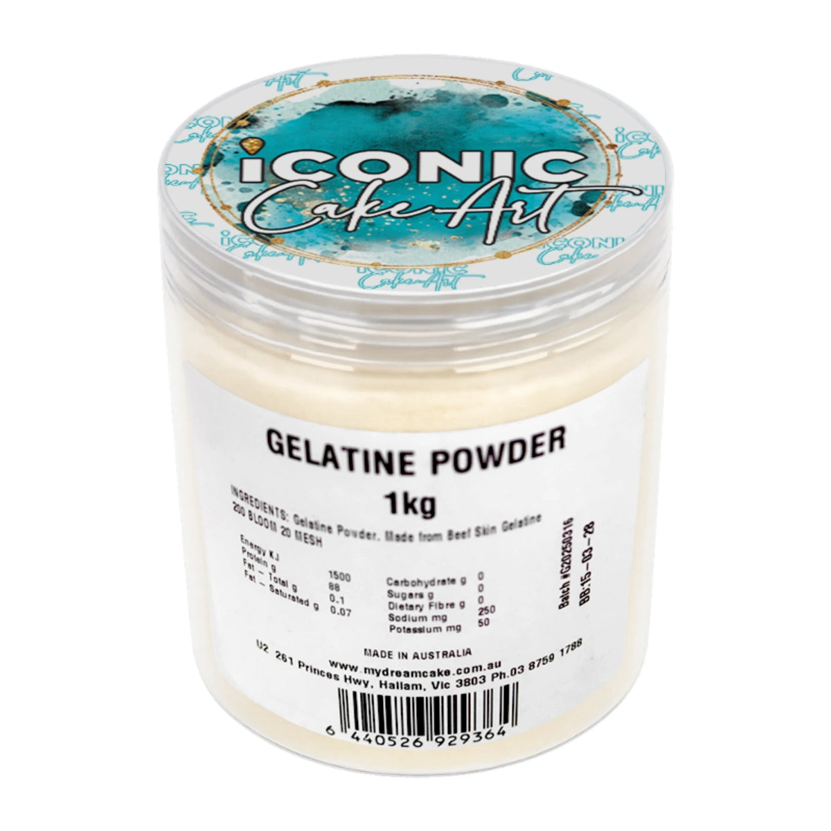 Gelatine Powder 1kg - Iconic Cake Art