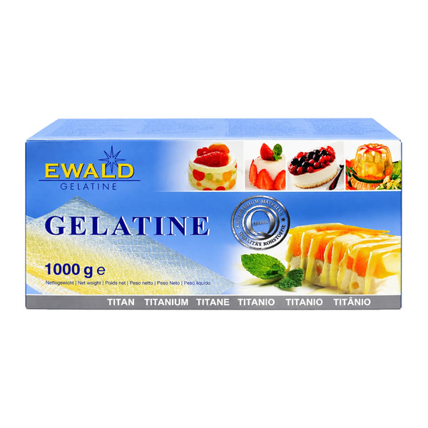 Leaf Titanium Gelatine Sheets 1kg  200 Sheets - Ewald