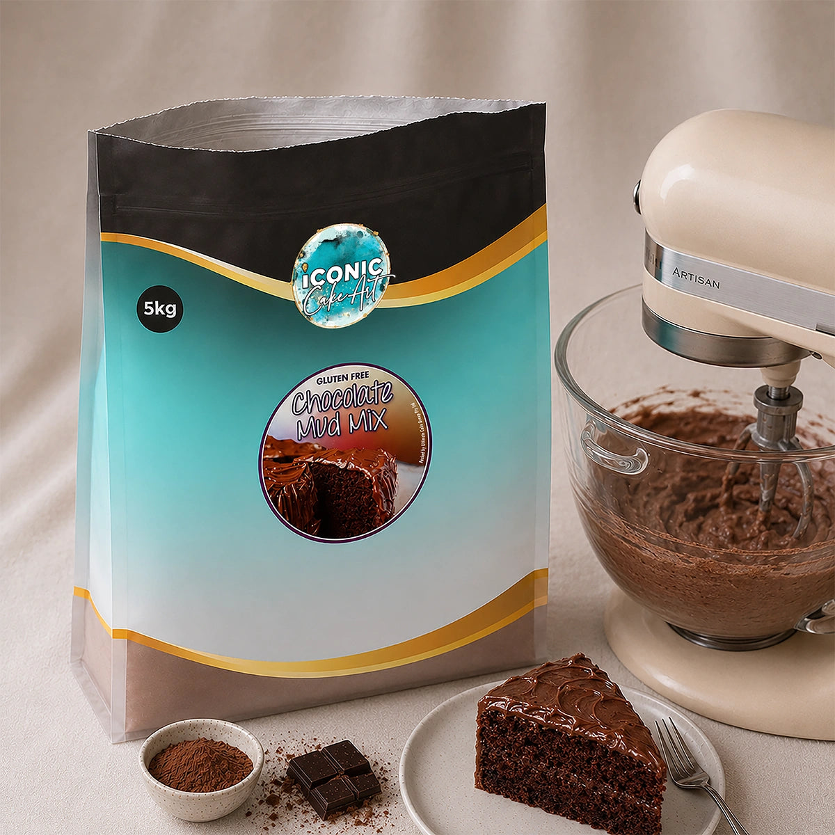 Chocolate Gluten-Free Mud Cake Mix 5kg - Iconic Cake Art