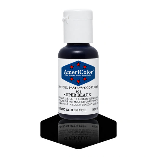 Super Black Soft Gel Paste 0.75oz - Americolor