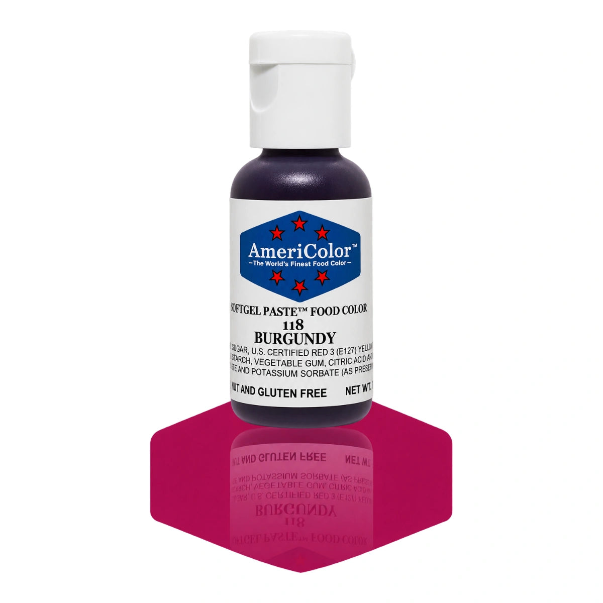 Burgundy Soft Gel Paste 0.75oz - Americolor
