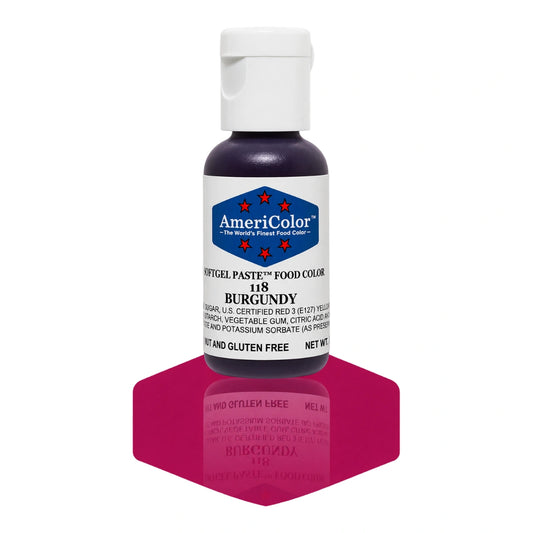 Burgundy Soft Gel Paste 0.75oz - Americolor