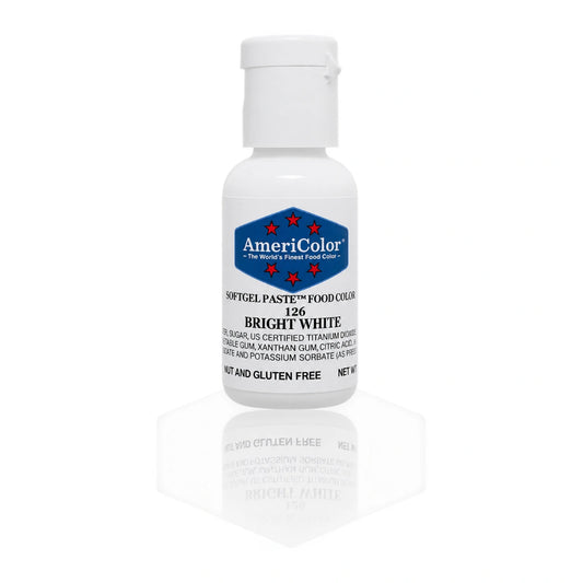 Bright White Soft Gel Paste 0.75oz - Americolor