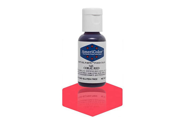 Red Coral Soft Gel Paste 0.75oz - Americolor