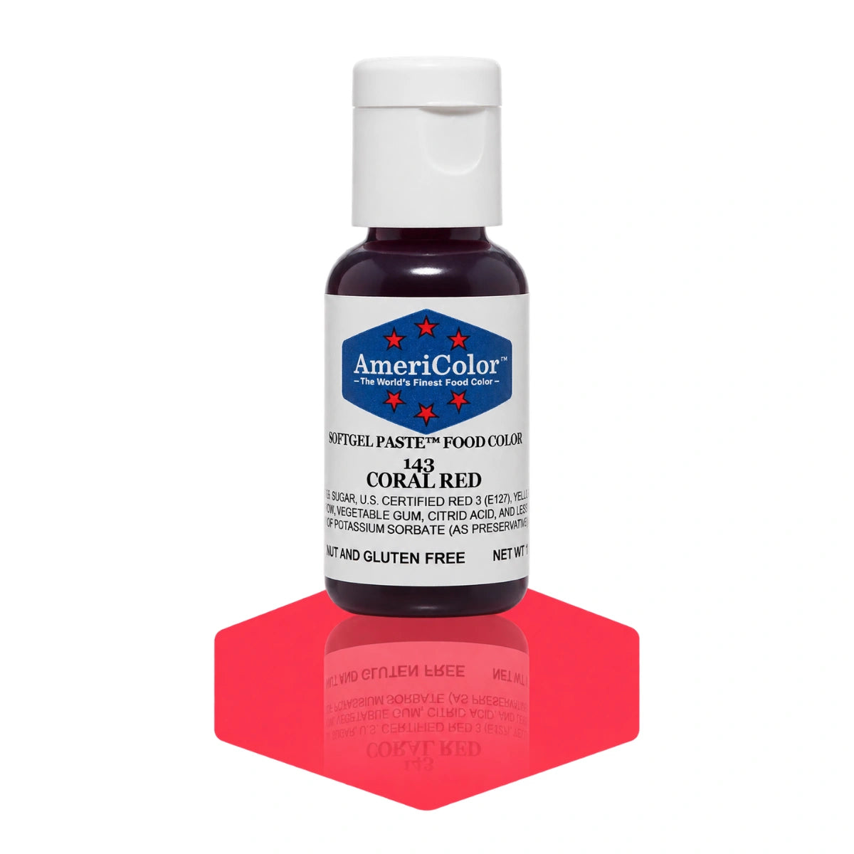 Red Coral Soft Gel Paste 0.75oz - Americolor