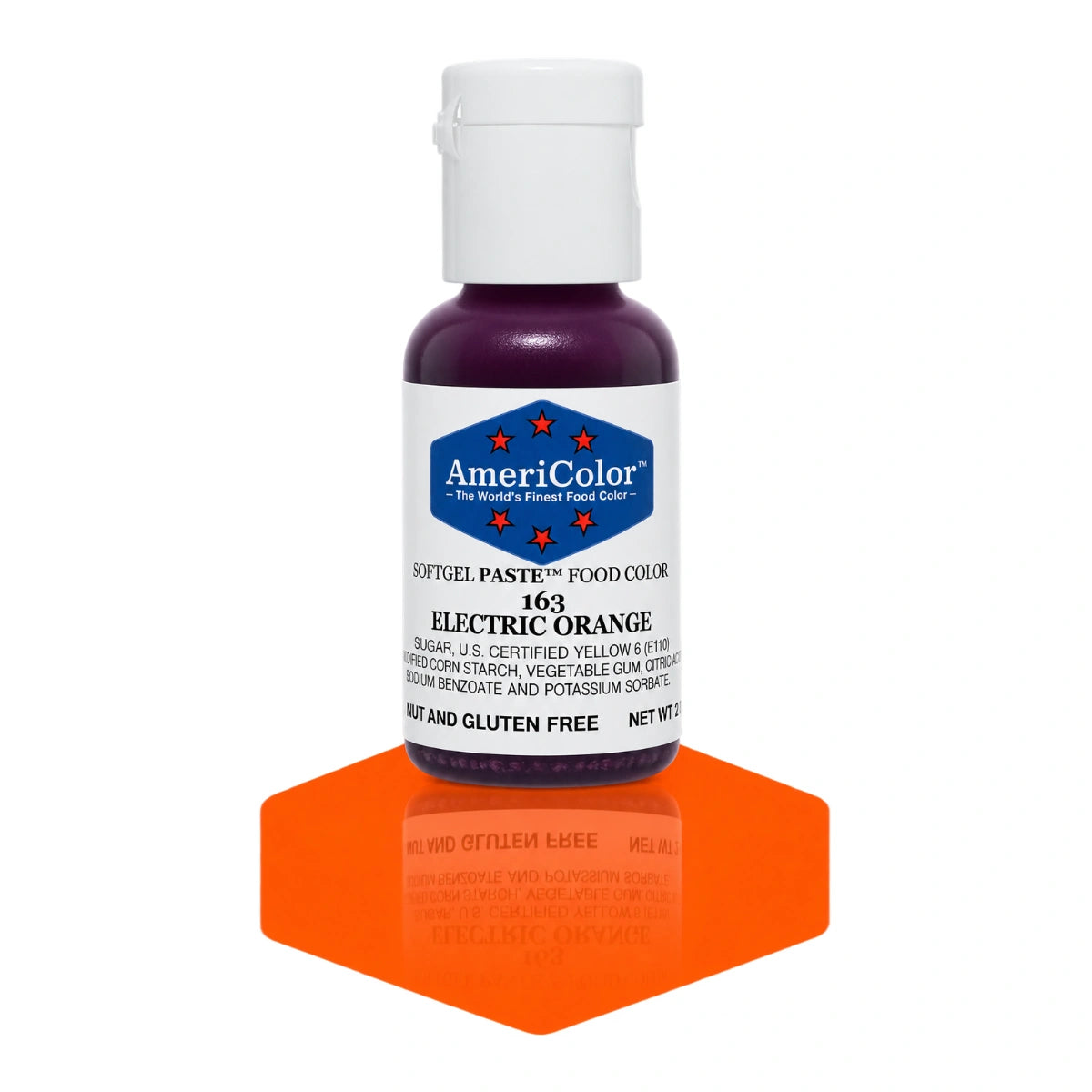 Orange Electric Soft Gel Paste 0.75oz - Americolor