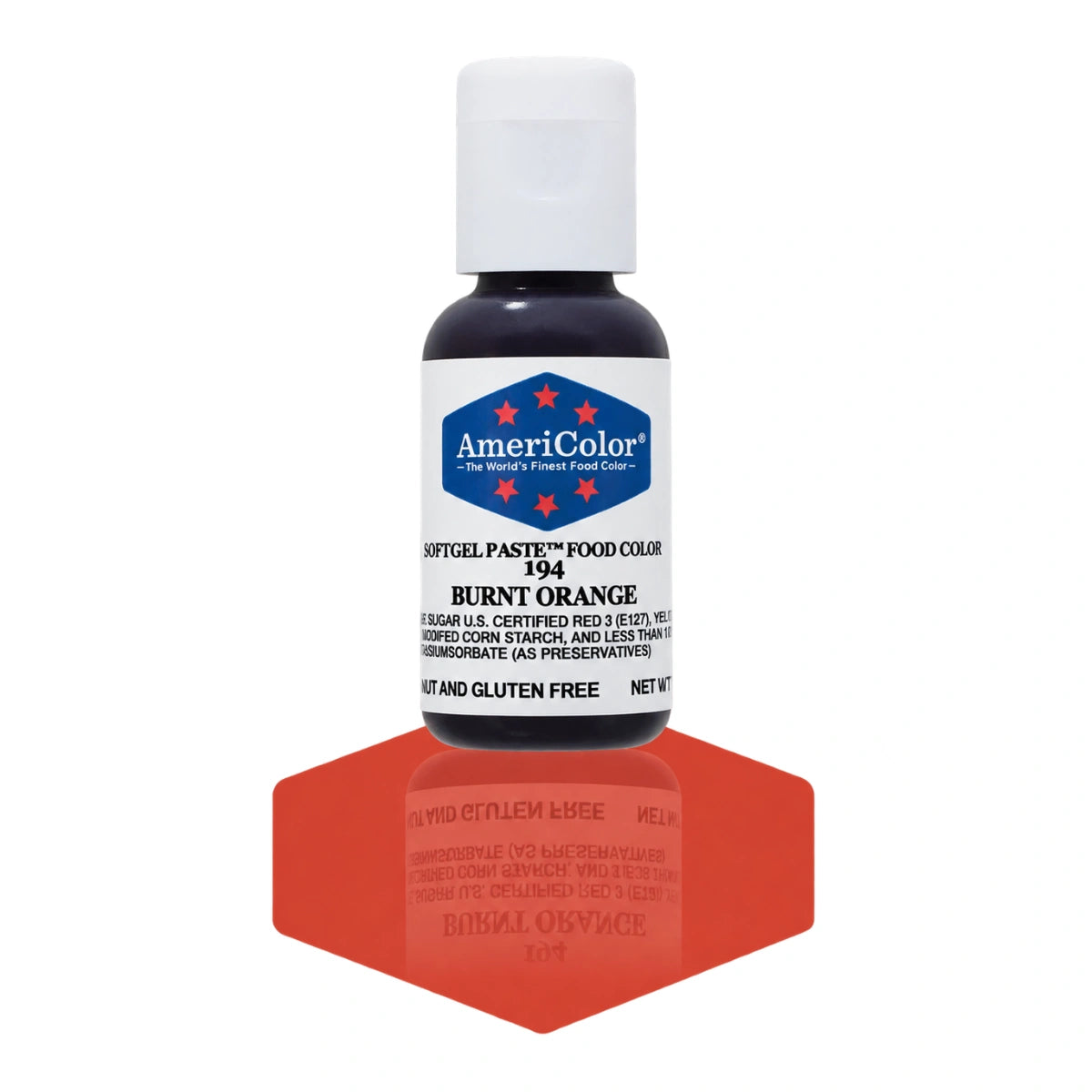 Orange Burnt Soft Gel Paste 0.75oz - Americolor
