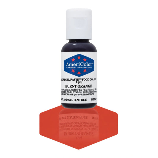 Orange Burnt Soft Gel Paste 0.75oz - Americolor