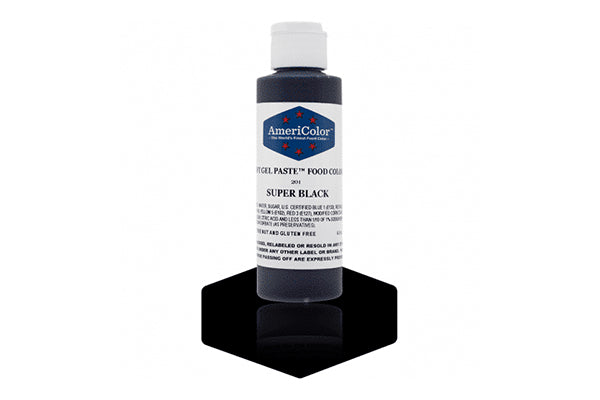 Super Black Soft Gel Paste 4.5oz - Americolor