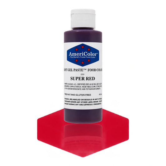 Super Red Soft Gel Paste 4.5oz - Americolor