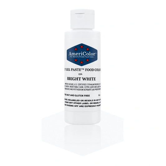 Bright White 6.0oz Soft Gel Paste 6oz - Americolor