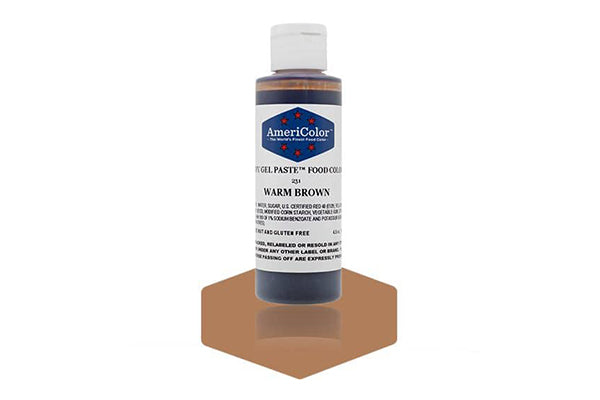 Warm Brown Soft Gel Paste 4.5oz - Americolor