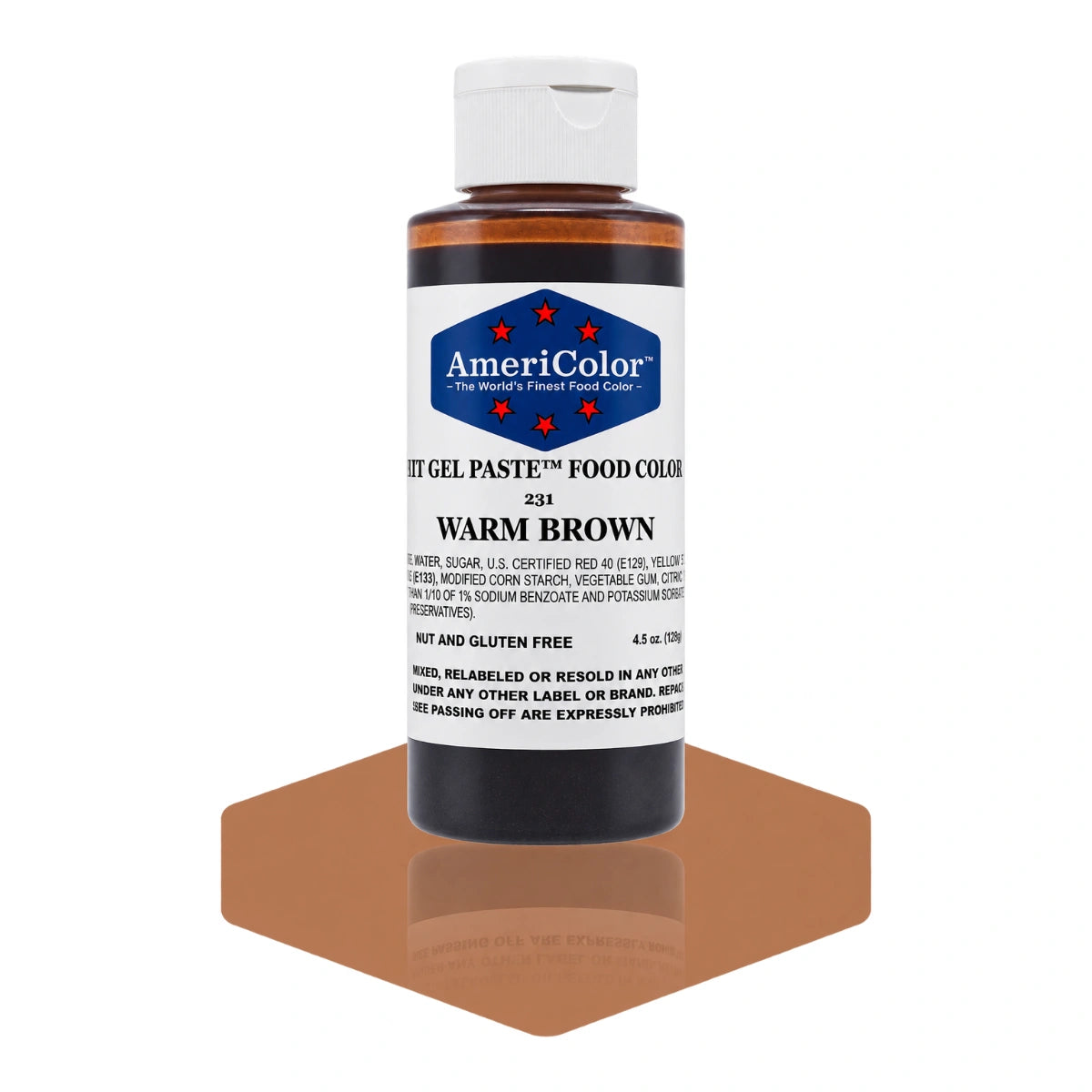 Warm Brown Soft Gel Paste 4.5oz - Americolor